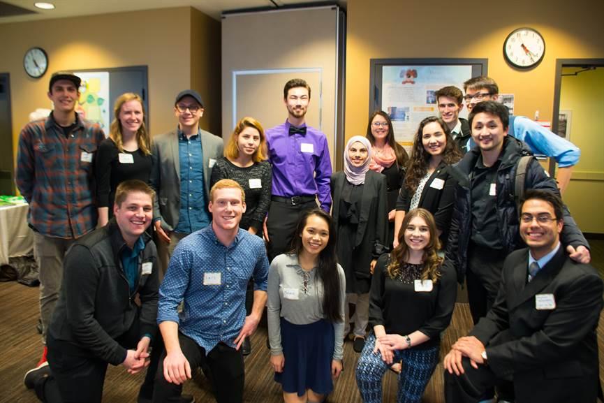 A group of students pose at a Leadership Institute event