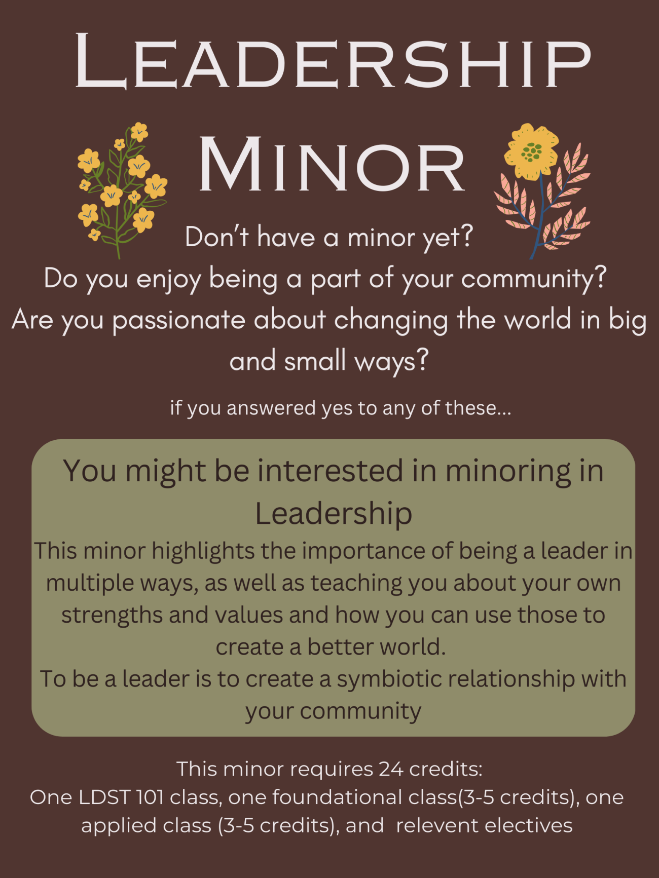 Image describing the Leadership Minor
